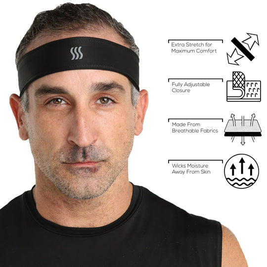 Fully Adjustable Sweatband Headband