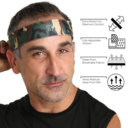 Fully Adjustable Sweatband Headband