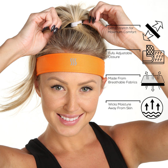 Fully Adjustable Sweatband Headband