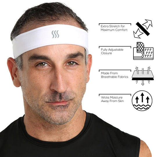 Fully Adjustable Sweatband Headband